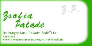 zsofia palade business card